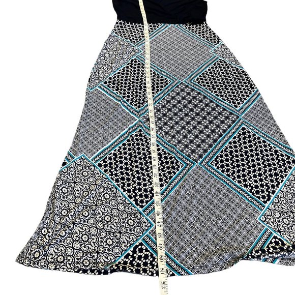 ENFOCUS STUDIO Maxi Dress Size 8 Deep V Plunge Crossover Neckline Sleeveless - Picture 9 of 11